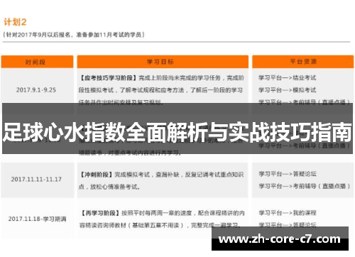 足球心水指数全面解析与实战技巧指南